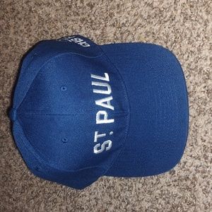 APCO St Paul Saints Embroidered CHS Field Strap-on Blue White Hat OS